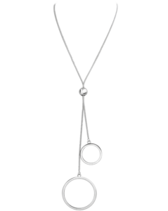 MINET Stahovací stříbrný náhrdelník KROUŽKY Ag 925/1000 10,50g