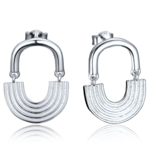 MINET Moderní stříbrné náušnice