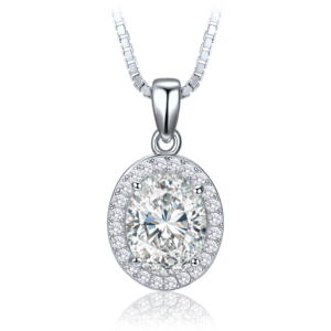 MINET Luxusní stříbrný náhrdelník se zirkonem