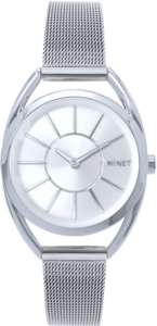 MINET Stříbrné dámské hodinky ICON SILVER s ocelovým řemínkem