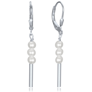 MINET Stříbrné náušnice s přírodními perlami