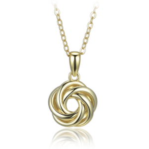 MINET Pozlacený decentní stříbrný náhrdelník