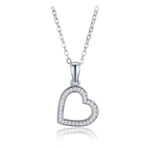 MINET Stříbrný náhrdelník se srdíčkem – matka