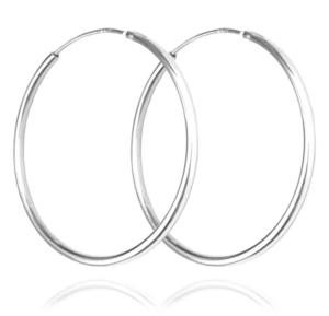 MINET Stříbrné náušnice KRUHY 5 cm