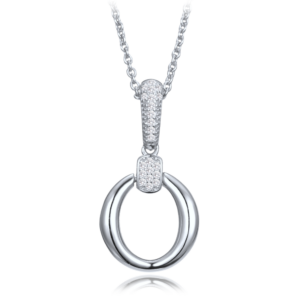 MINET Elegantní stříbrný náhrdelník se zirkonem