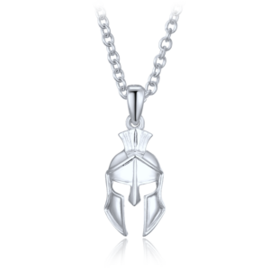 LAVVU Pánský stříbrný náhrdelník spartan helma