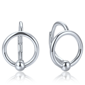 MINET Elegantní stříbrné náušnice kroužky