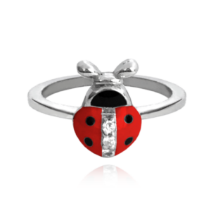 MINET Dětský stříbrný prsten BERUŠKA vykládaná zirkony vel. 48