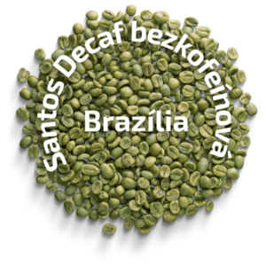 Zelená káva Brazília Santos Decaf CO2 bezkofeínová