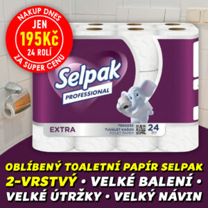 SELPAK PROFESSIONAL EXTRA Toaletní papír 2-vrstvý 24rolí