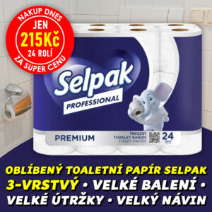 SELPAK PROFESSIONAL PREMIUM Toaletní papír 3-vrstvý 24rolí