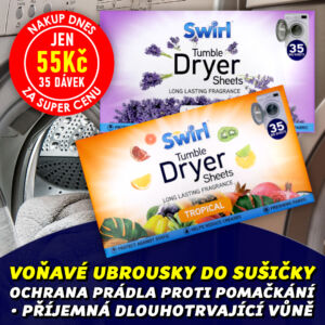 SWIRL TUMBLE DRYER SHEETS Ubrousky do sušičky 35ks