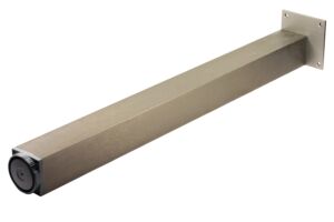 Stolová noha výška 710 mm 60 x 60 mm imitace nerezi