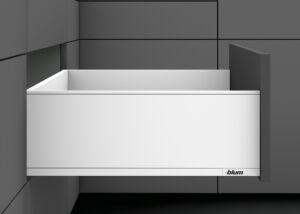 BLUM Legrabox pure bílý – sada C 300 / 40 kg bez čelního kování