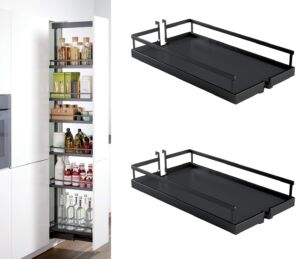KESSEBÖHMER Dispensa Junior Slim rám + 2ks ARENA style koš antracit – 300mm