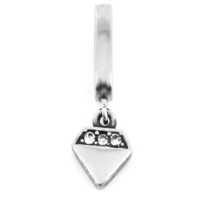 Visací přívěsek na plochý náramek DIAMANT s kamínky