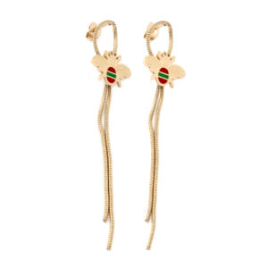 Visací náušnice VČELA ROSE GOLD