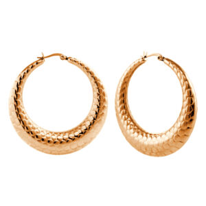 Náušnice kroužky PŮLMĚSÍC ROSE GOLD