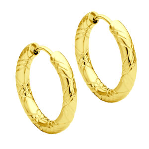 Náušnice kroužky CROSS GOLD