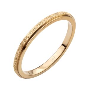 Jemný prsten s pískováním ROSE GOLD