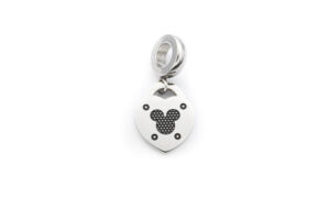 Visací přívěsek na náramek SRDCE MICKEY ČERNÝ