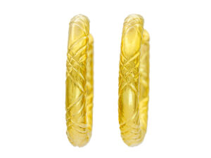 Náušnice KROUŽKY CROSS GOLD