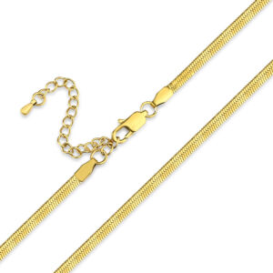 Nastavitelný plochý řetízek SNAKE GOLD