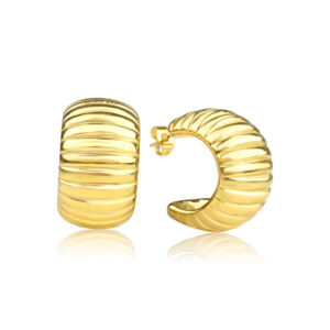 Náušnice VZOROVANÝ MĚSÍC GOLD