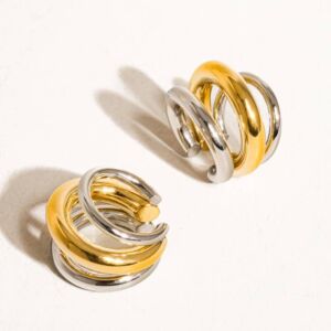 Záušnice AMES BAREVNÉ 18K GOLD PLATED