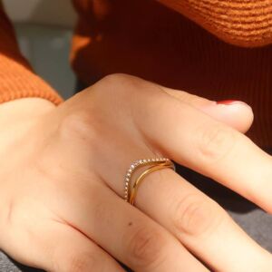 Prsten ORLEANS 18K GOLD PLATED