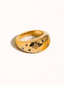 Prsten ANGELA 18K GOLD PLATED