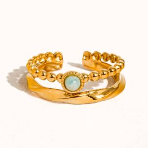 Prsten LINDY 18K GOLD PLATED
