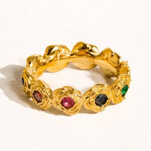 Prsten FRANCES 18K GOLD PLATED