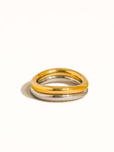 Prsten ANDRÉE BAREVNÝ 18K GOLD PLATED