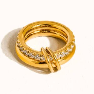 Prsten JUSTINE 18K GOLD PLATED