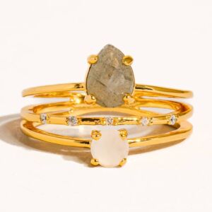 Prsten SABINE 18K GOLD PLATED