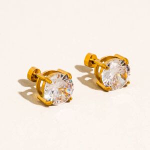 Náušnice AVENN KRUH 18K GOLD PLATED