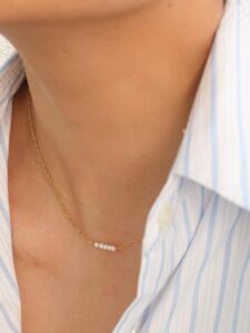 Náhrdelník BARBORA LAUREN-SINGLE PEARL 18K GOLD PLATED