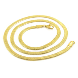Plochý řetízek SNAKE II GOLD 50/0,4 cm