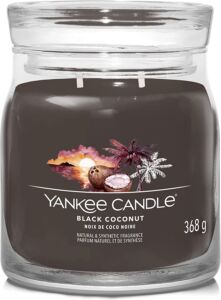 Yankee Candle vonná svíčka Signature ve skle střední Black Coconut 368g