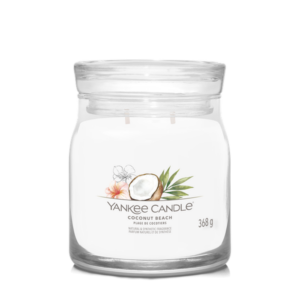 Yankee Candle vonná svíčka Signature ve skle střední Coconut Beach 368g