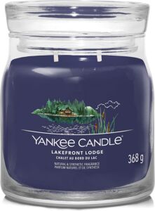 Yankee Candle vonná svíčka Signature ve skle střední Lakefront Lodge 368g