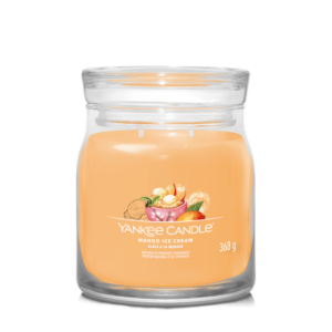 Yankee Candle vonná svíčka Signature ve skle střední Mango Ice Cream 368g
