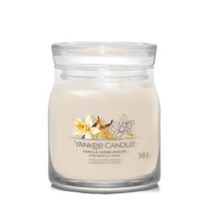 Yankee Candle vonná svíčka Signature ve skle střední Vanilla Creme Brulee 368g
