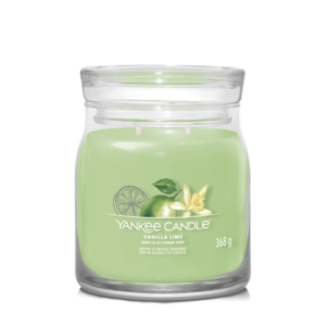 Yankee Candle vonná svíčka Signature ve skle střední Vanilla Lime 368g
