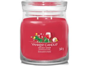 Yankee Candle vonná svíčka Signature ve skle střední Holiday Cheer 368g