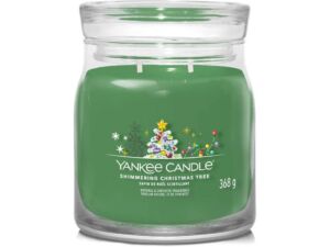 Yankee Candle vonná svíčka Signature ve skle střední Shimmering Christmas Tree 368g