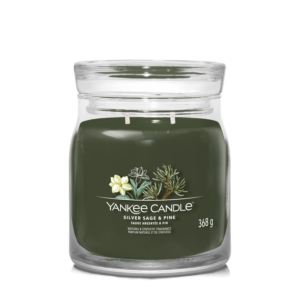 Yankee Candle vonná svíčka Signature ve skle střední Silver Sage & Pine 368g