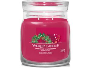 Yankee Candle vonná svíčka Signature ve skle střední Sparkling Winterberry 368g