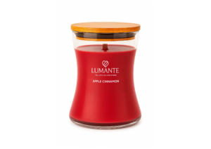 Lumante vonná svíčka s dřevěným knotem Apple Cinnamon váza 398 g